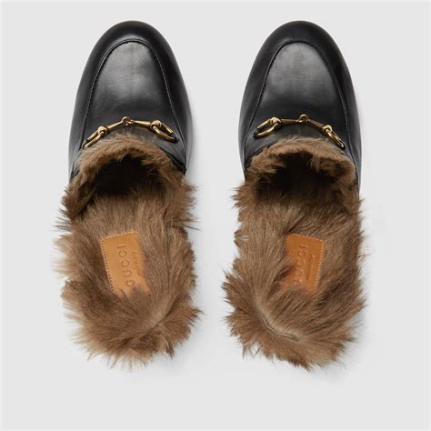 gucci princetown fur slides|gucci mules for sale.